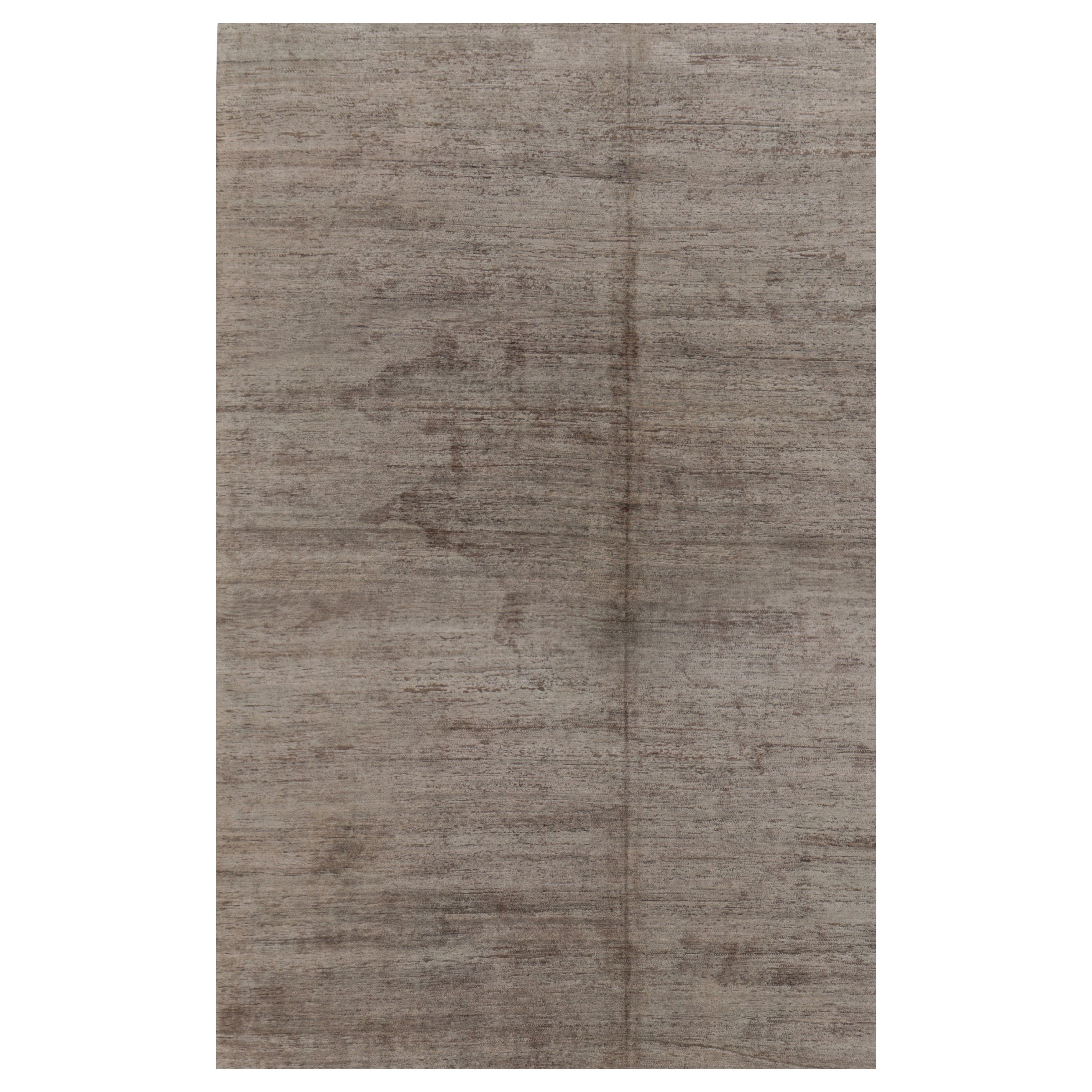 Tapis moderne texturé de Rug 
Kilim en tons neutres de taupe et de gris