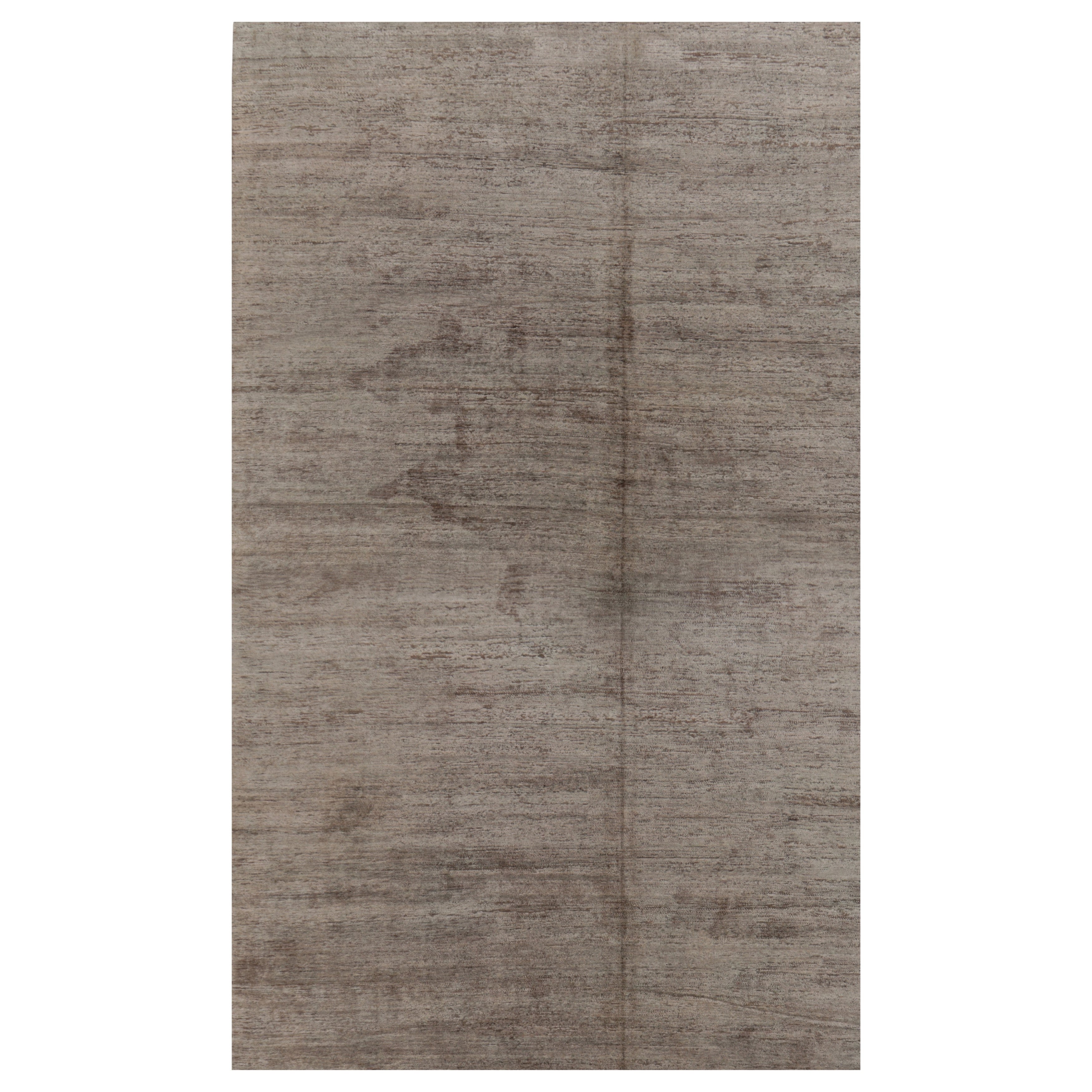 Tapis moderne texturé de Rug 
Kilim en tons neutres de taupe et de gris en vente