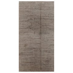 Tapis moderne texturé de Rug 
Kilim en tons neutres de taupe et de gris