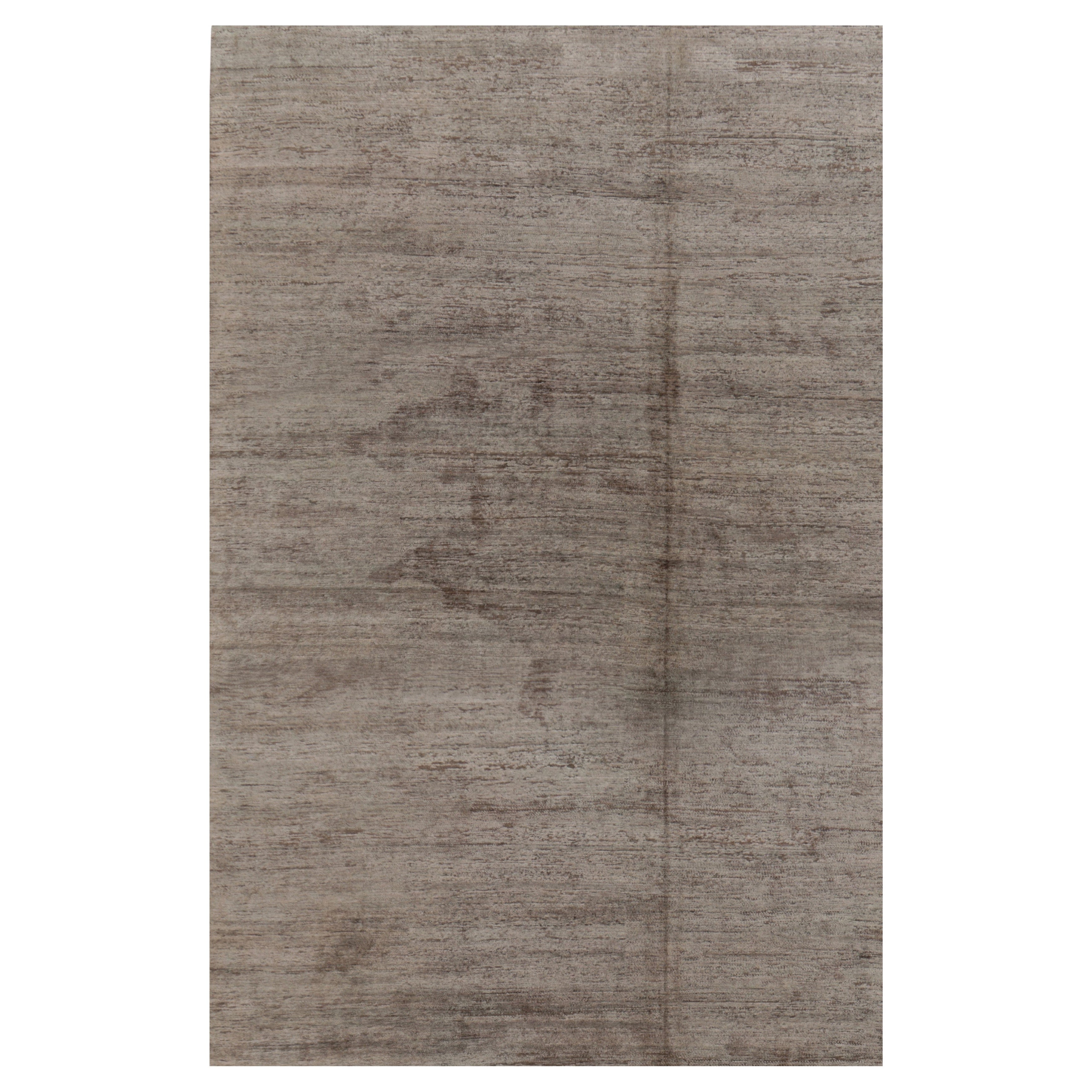 Tapis moderne texturé de Rug 
Kilim en tons neutres de taupe et de gris