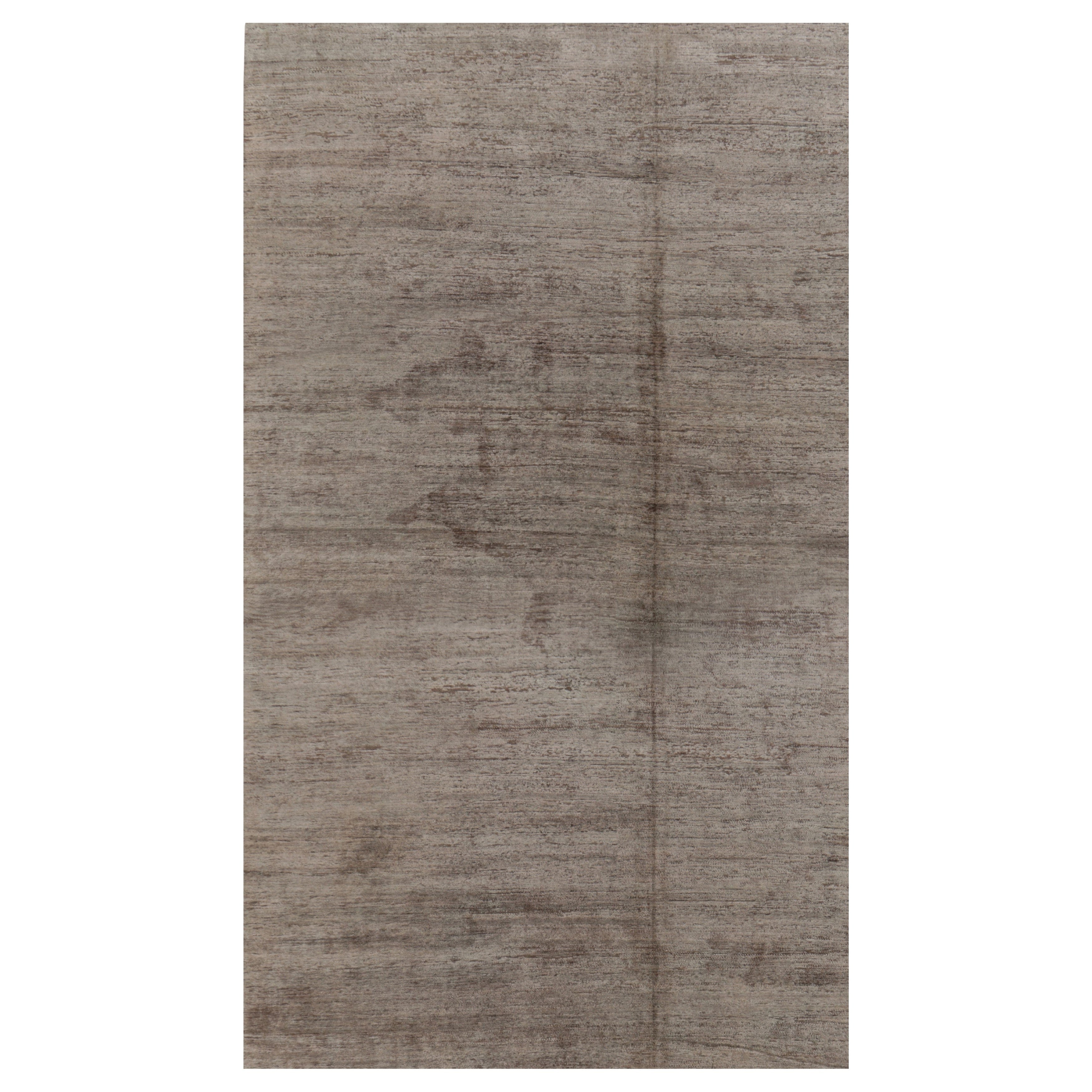 Tapis moderne texturé de Rug 
Kilim en tons neutres de taupe et de gris