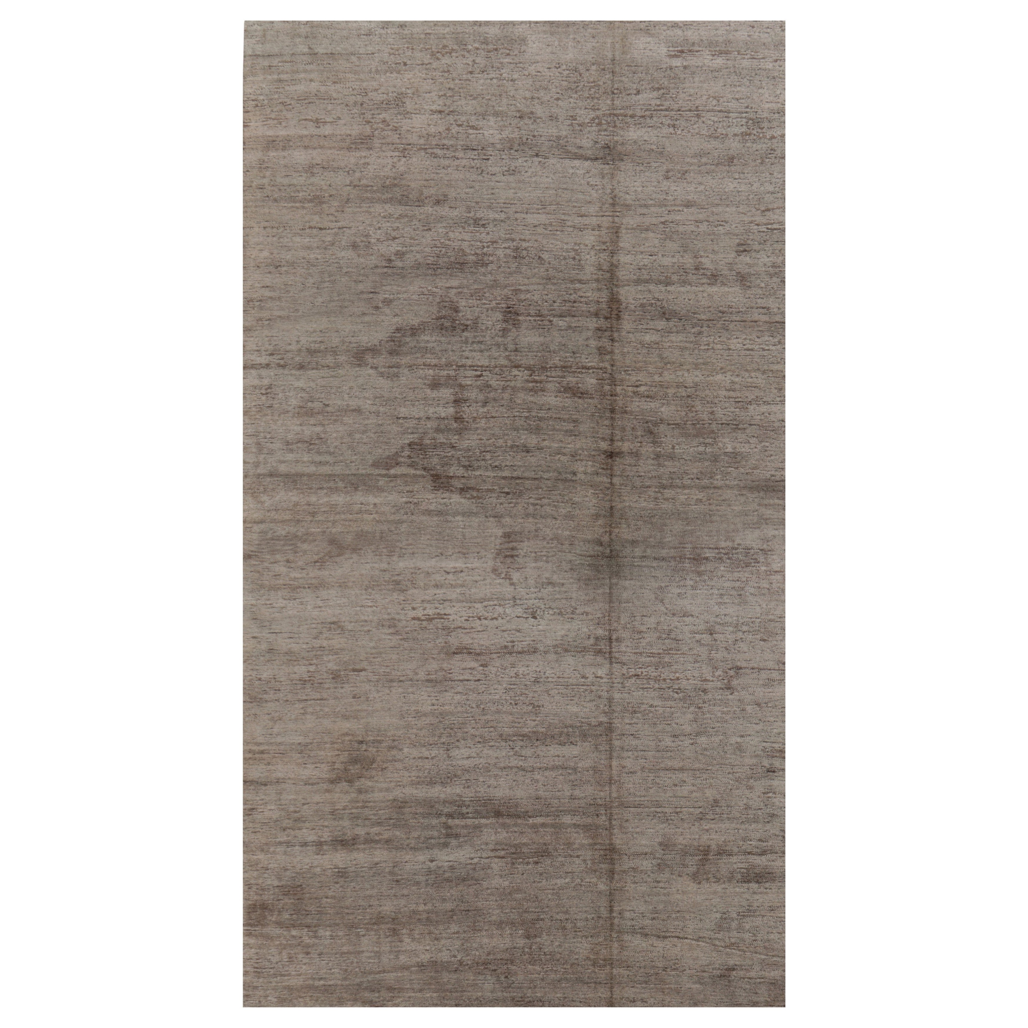 Tapis moderne texturé de Rug 
Kilim en tons neutres de taupe et de gris