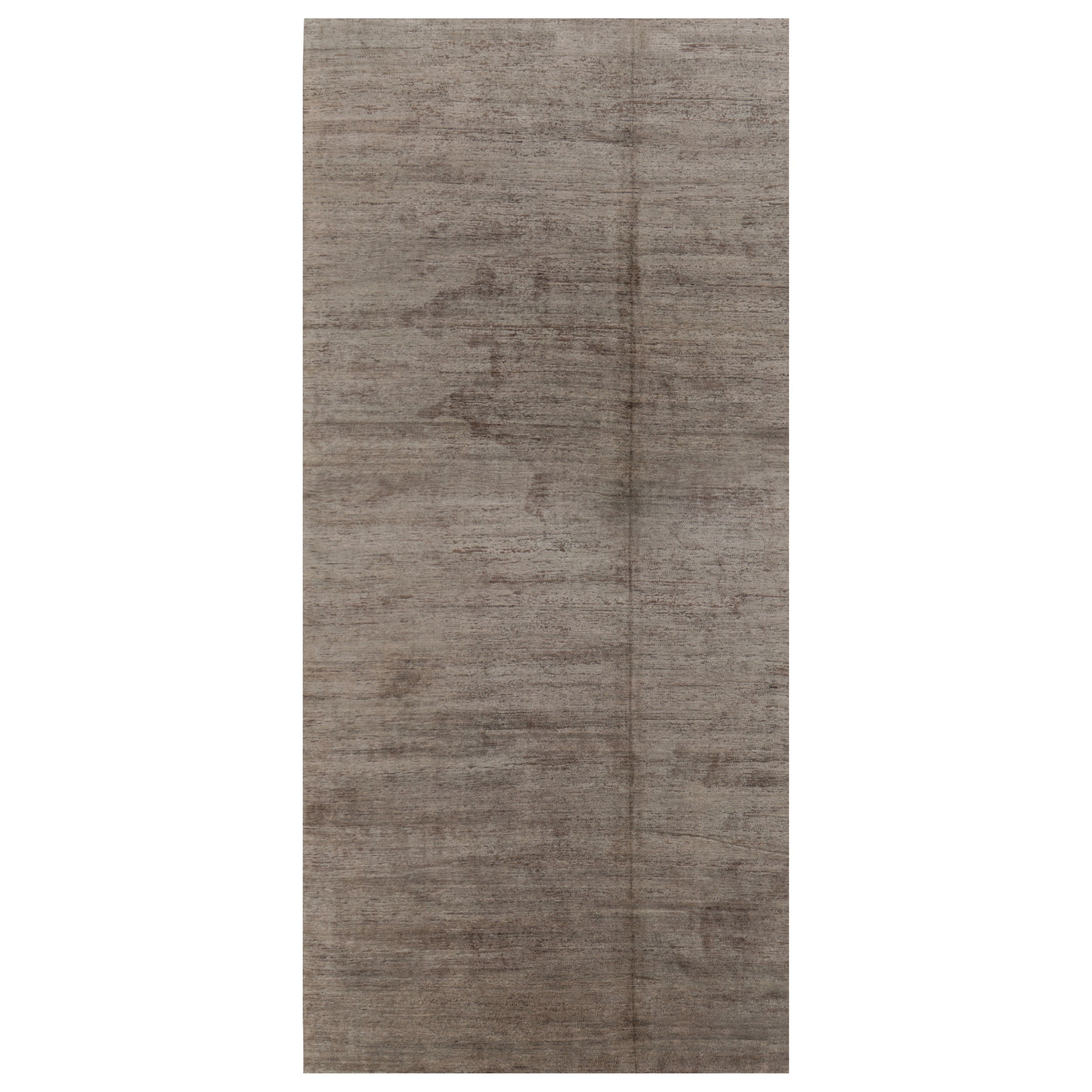 Tapis moderne texturé de Rug 
Kilim en tons neutres de taupe et de gris