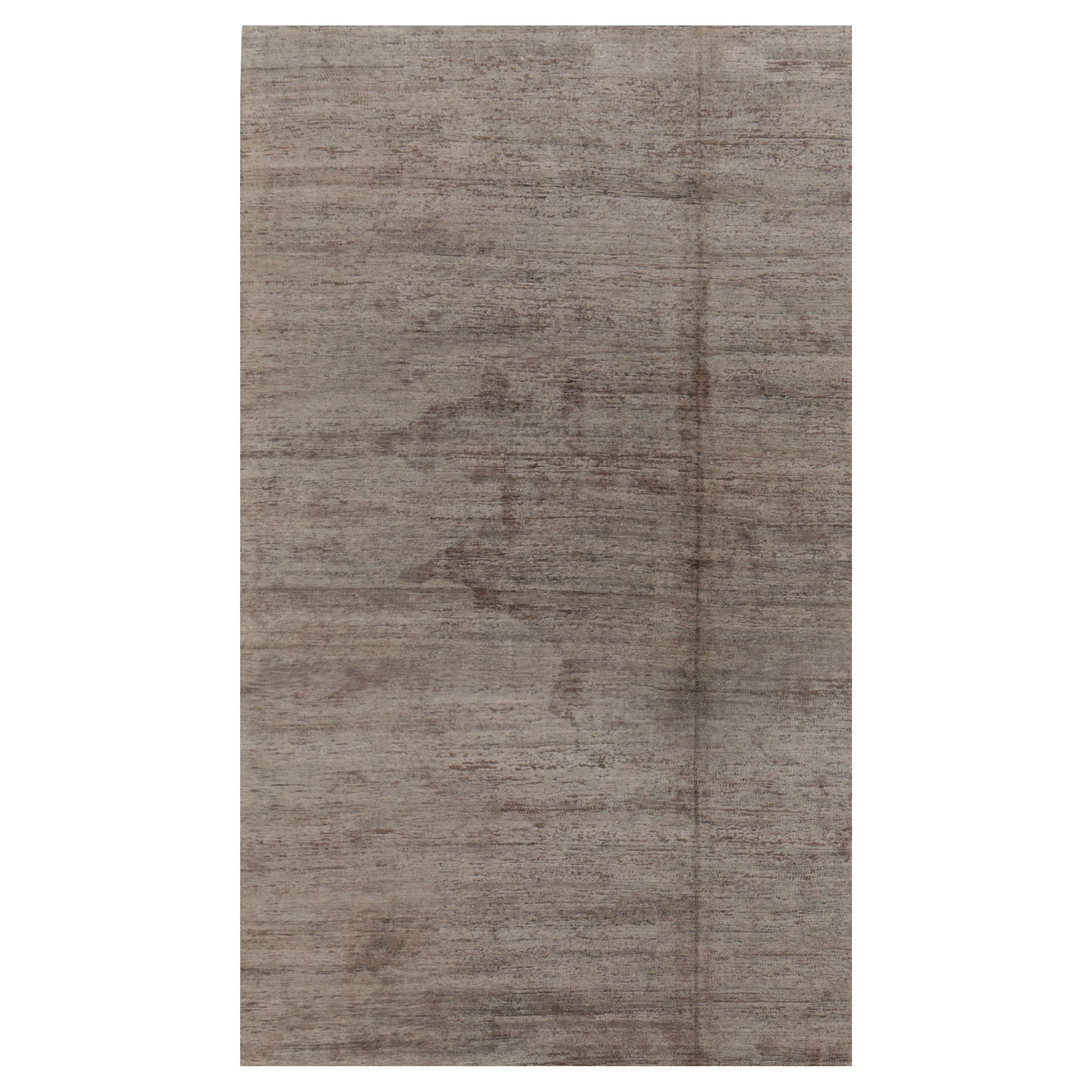 Tapis moderne texturé de Rug 
Kilim en tons neutres de taupe et de gris