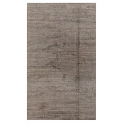 Tapis moderne texturé de Rug 
Kilim en tons neutres de taupe et de gris