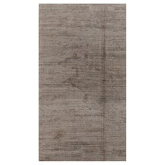 Tapis moderne texturé de Rug 
Kilim en tons neutres de taupe et de gris