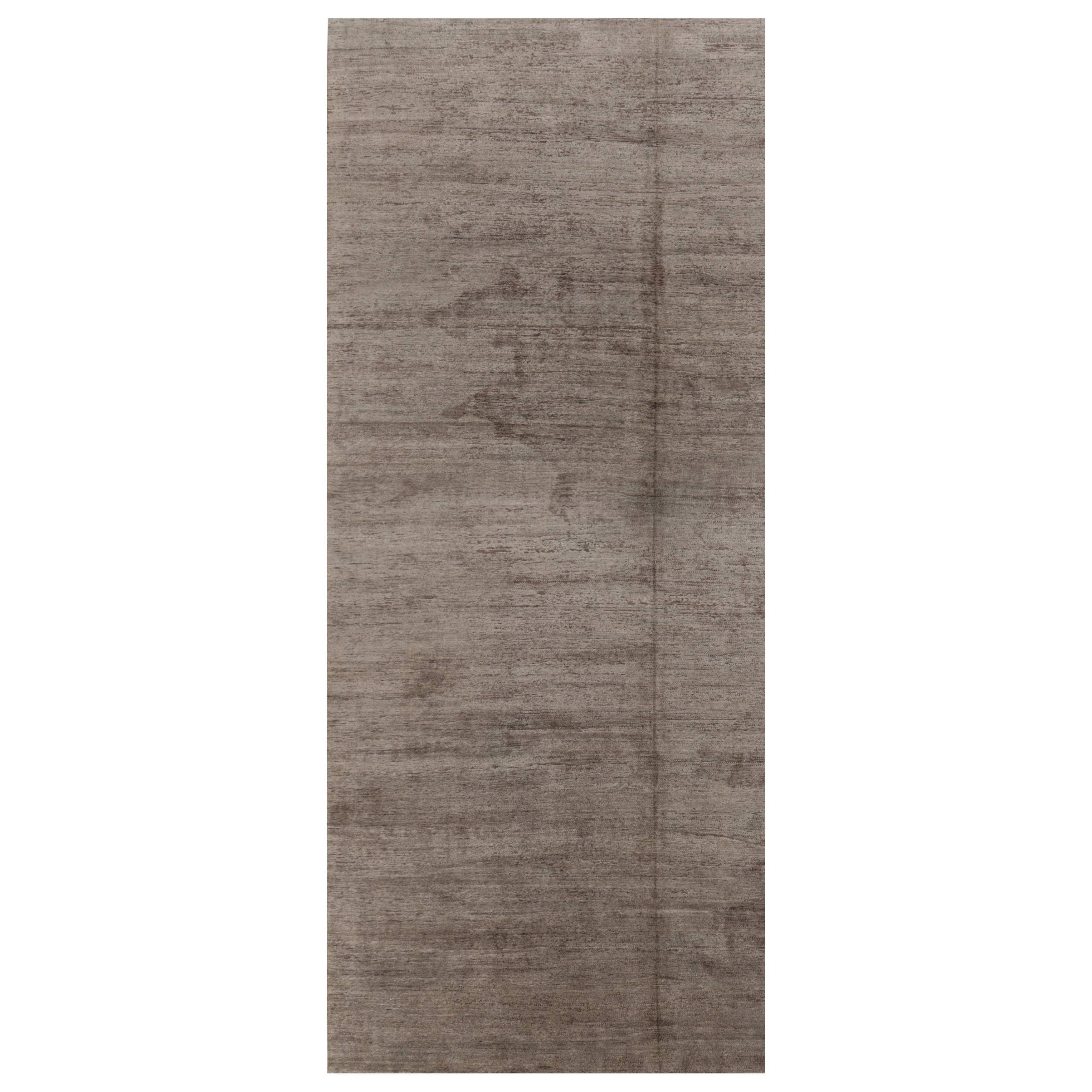 Tapis moderne texturé de Rug 
Kilim en tons neutres de taupe et de gris