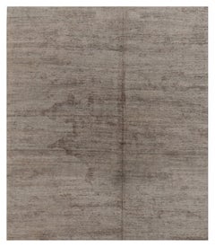 Tapis moderne texturé de Rug 
Kilim en tons neutres de taupe et de gris