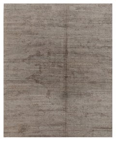 Tapis moderne texturé de Rug 
Kilim en tons neutres de taupe et de gris