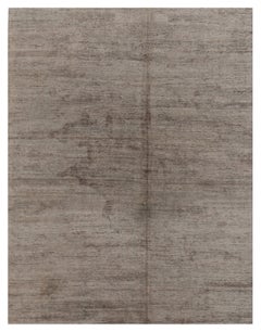 Tapis moderne texturé de Rug 
Kilim en tons neutres de taupe et de gris