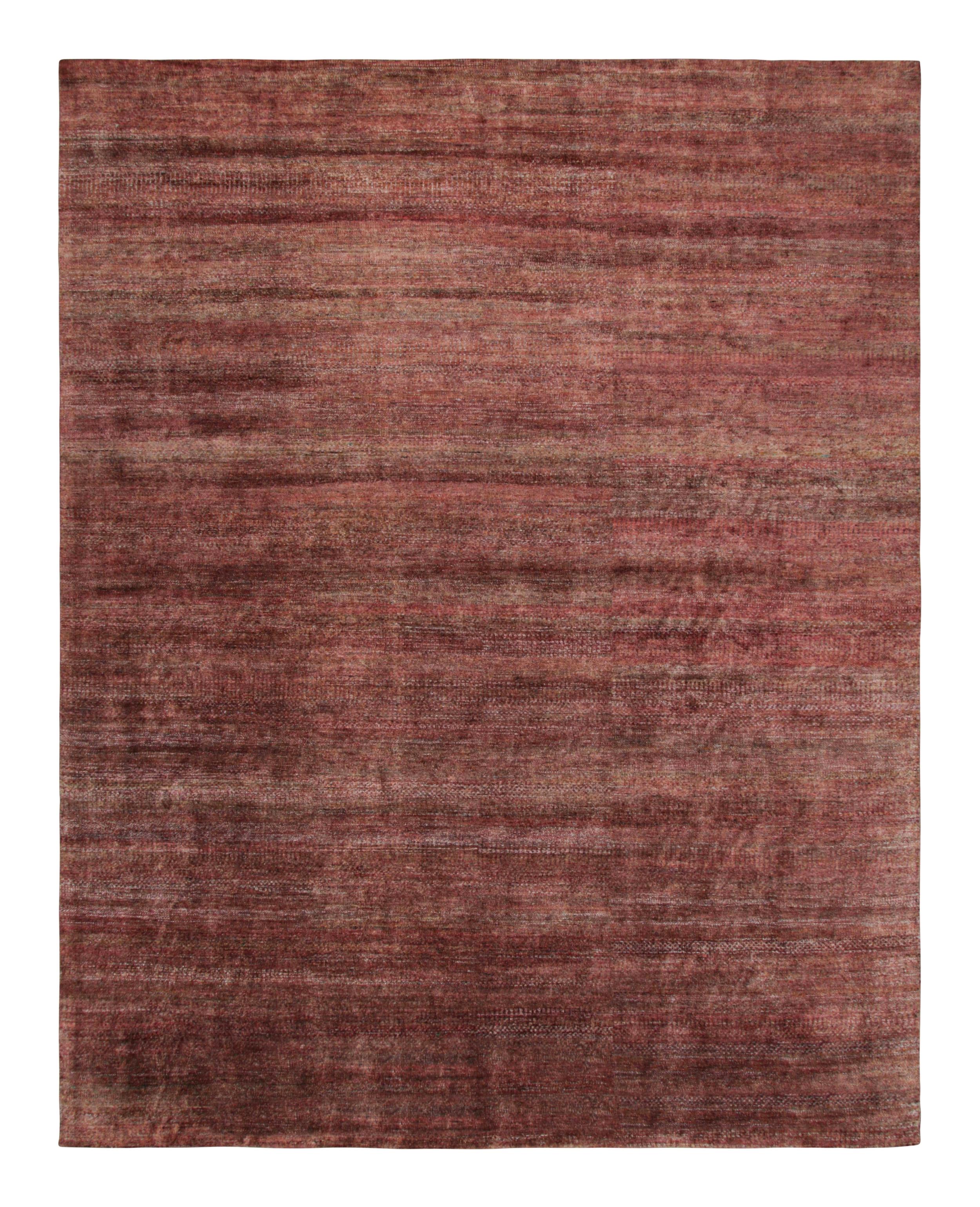 A 12x15 bold new addition to our Texture of Color collection, made with hand-knotted silk and a new take on the theme of this collection—particularly a vegetable dye like those used in antique or vintage rugs that gives these a whole new kind of