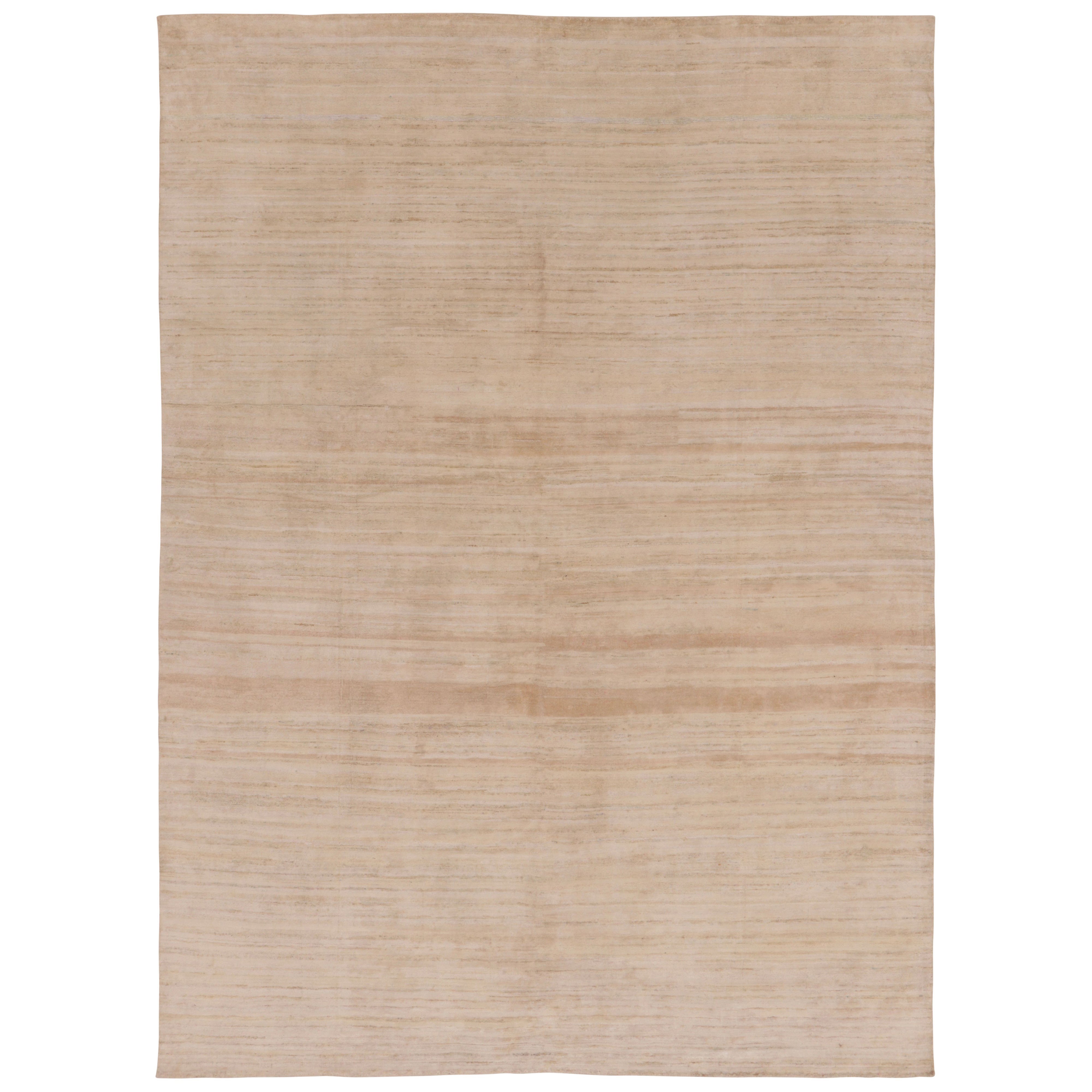 Rug 
Kilim’s Modern Textural Rug in Soft Ivory and Cream Striae
