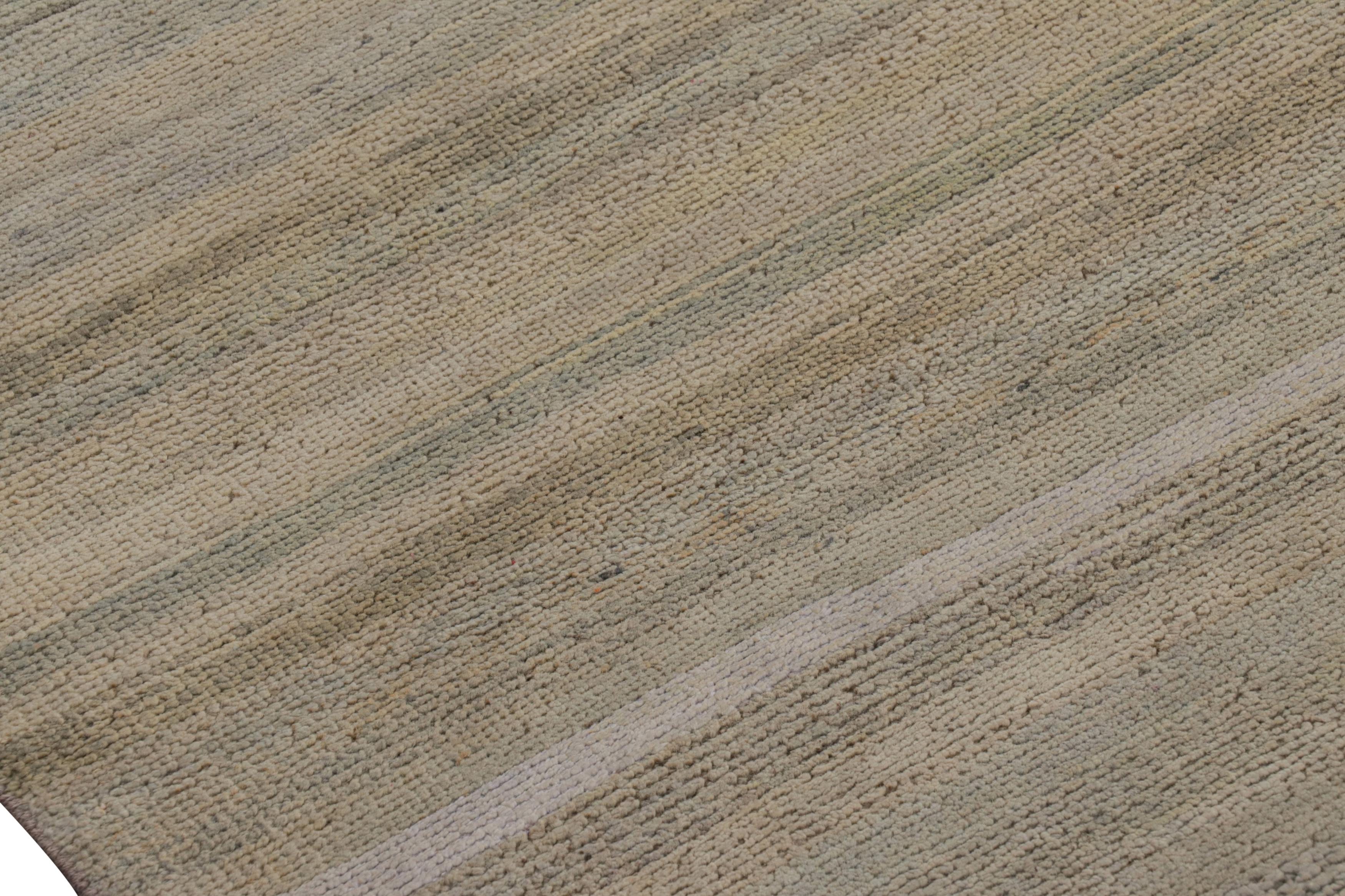 Contemporary Rug & Kilim’s Modern Textural Rug in Tones of Gray and Beige For Sale
