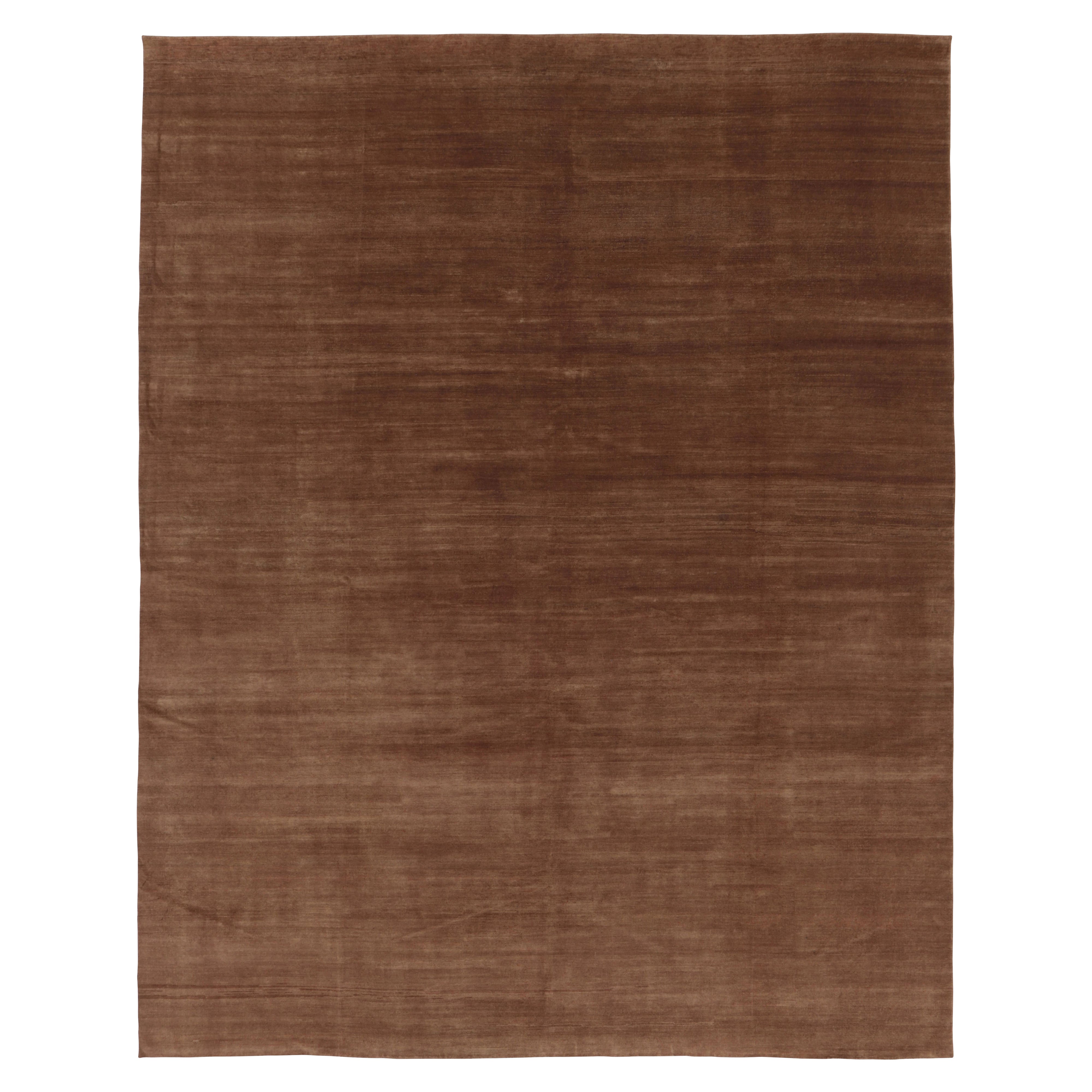 Rug 
Kilim’s Modern Textural Rug, Rich Tone-on-Tone Beige-Brown and Terracotta For Sale