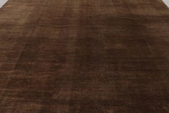 Tapis moderne texturé de Rug & Kilim, riche ton sur ton marron avec accents dorés