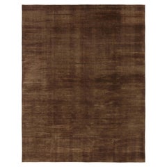 Rug 
Kilim’s Modern Textural Rug, Rich Tone-on-Tone Brown with Gold Accents
