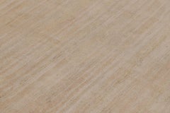 Rug & Kilim’s Modern Textural Rug, Solid Cream White and Beige Tone-on-Tone