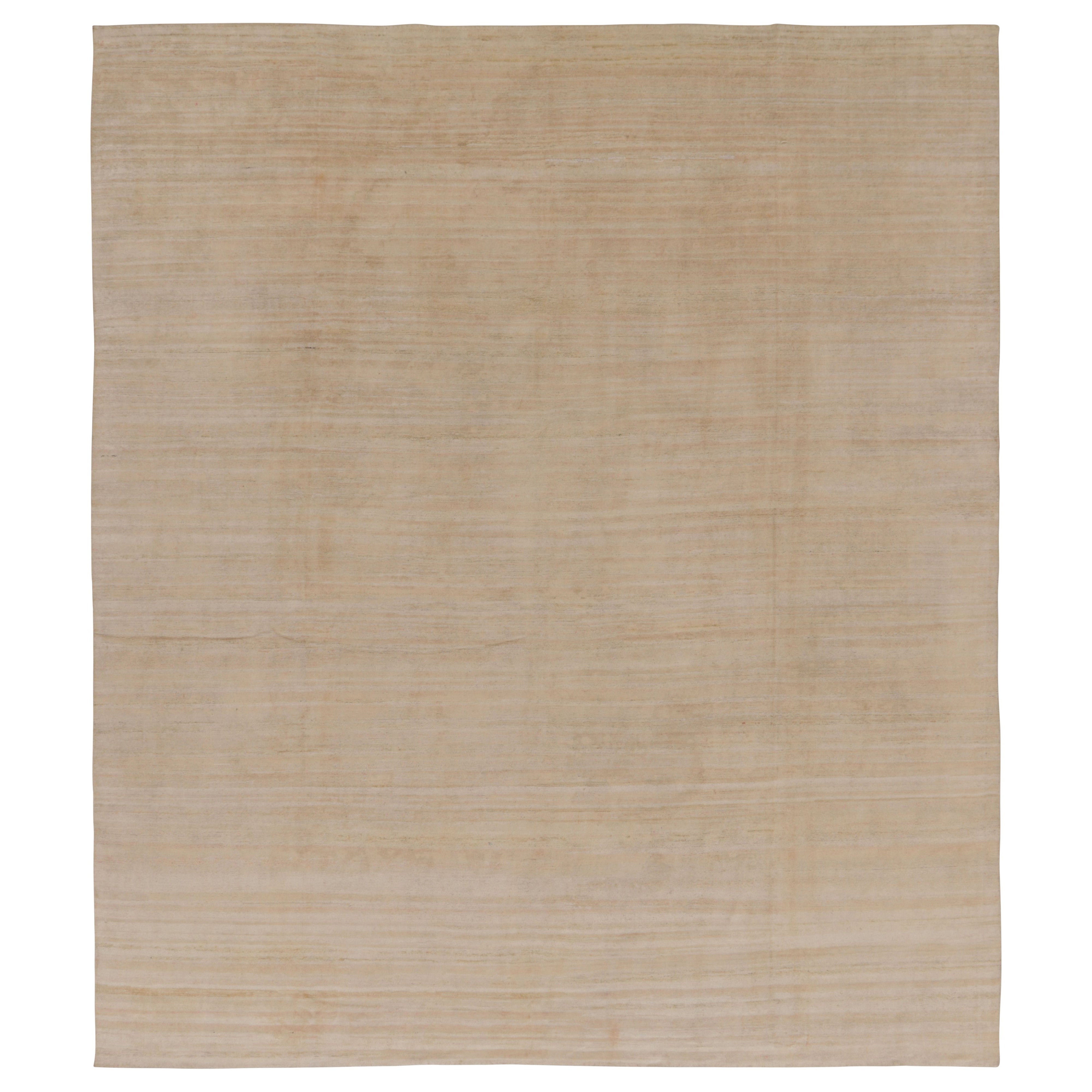 Rug 
Kilim’s Modern Textural Rug, Solid Cream White and Beige Tone-on-Tone