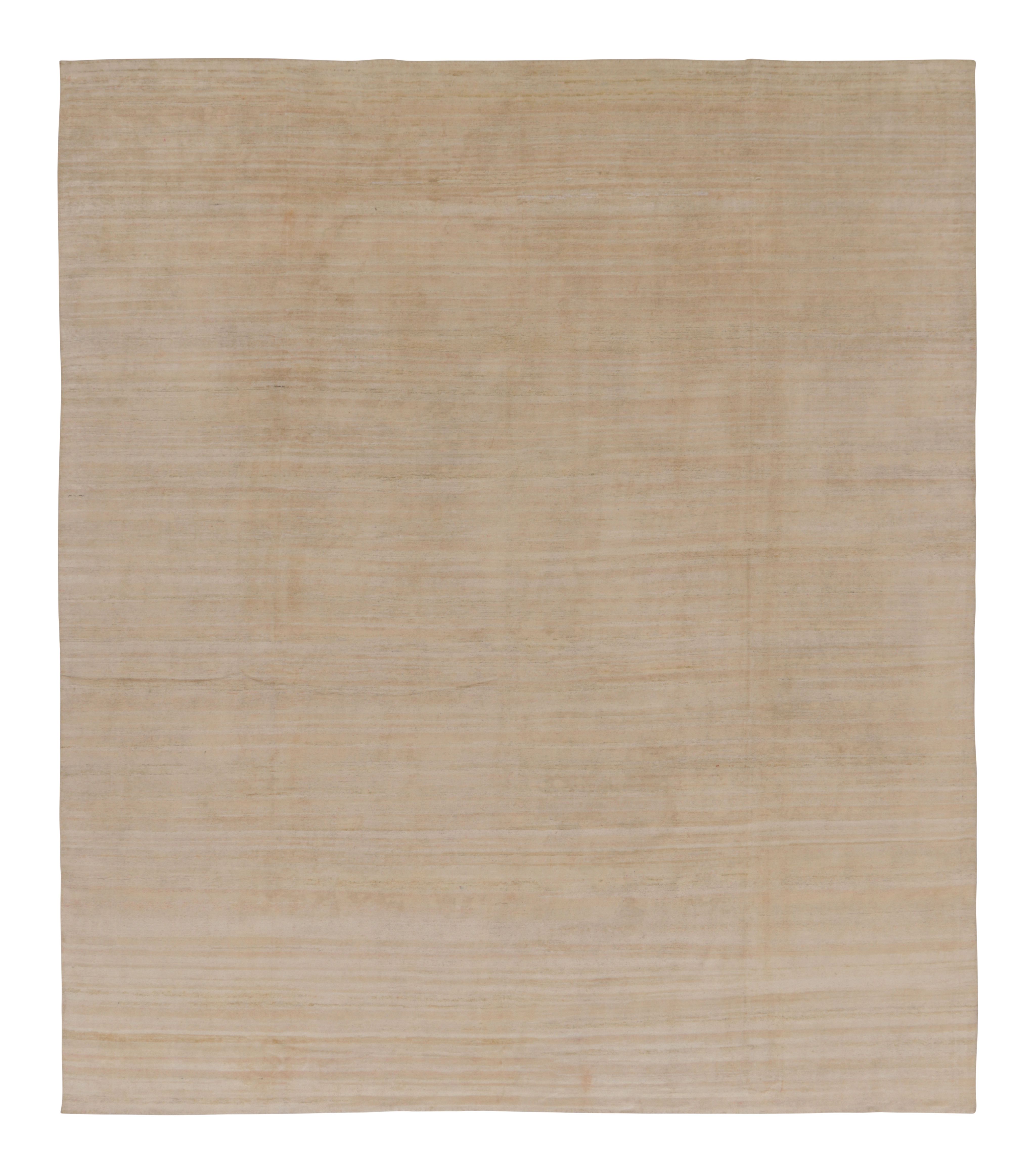 Rug 
Kilim’s Modern Textural Rug, Solid Cream White and Beige Tone-on-Tone