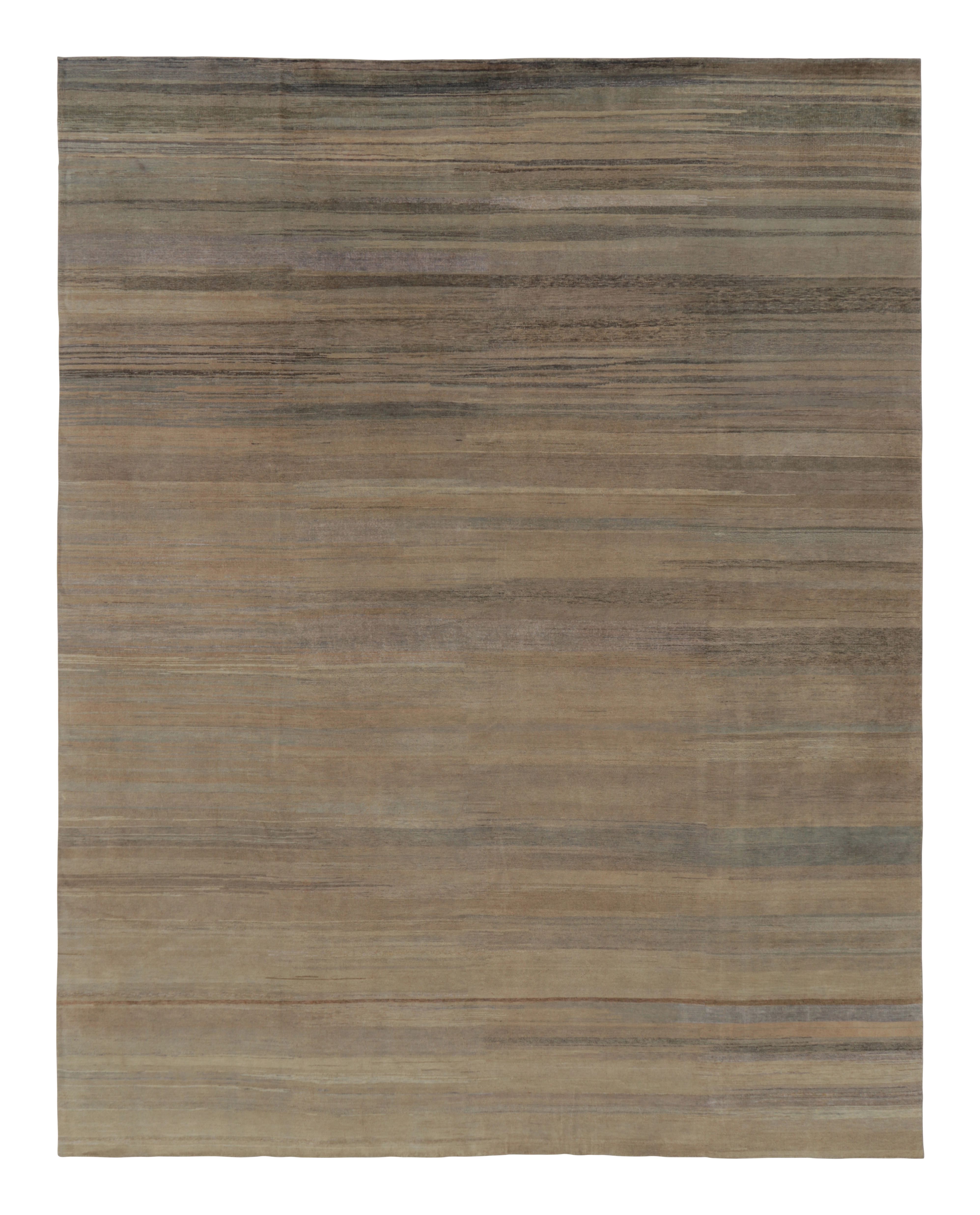 Rug 
Kilim’s Modern Textural Rug, Tone-on-Tone Beige and Light Blue Striae