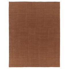 Tapis moderne texturé de Rug 
Kilim, tons beige et rouille ton sur ton