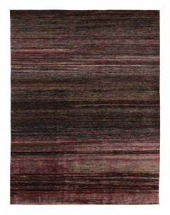 Rug 
Kilim’s Modern Textural Rug, Vibrant Polychromatic Striae over Pink Tones