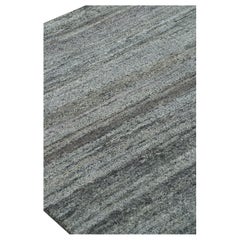 Rug & Kilim’s Modern Textural Rug with Gray-Black Striae