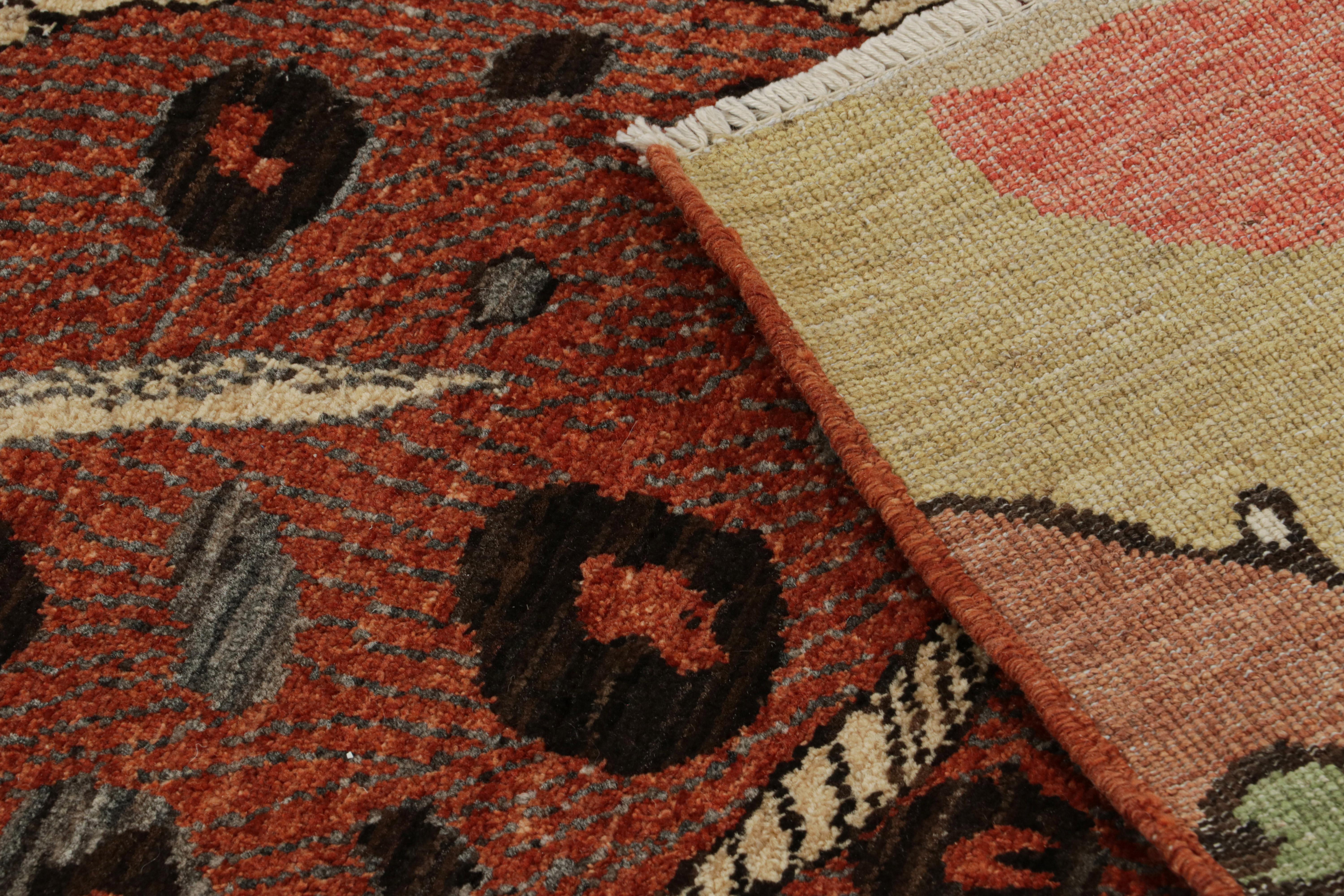 Wool Rug & Kilim’s Modern “Tiger” Pictorial Polychromatic Rug  For Sale