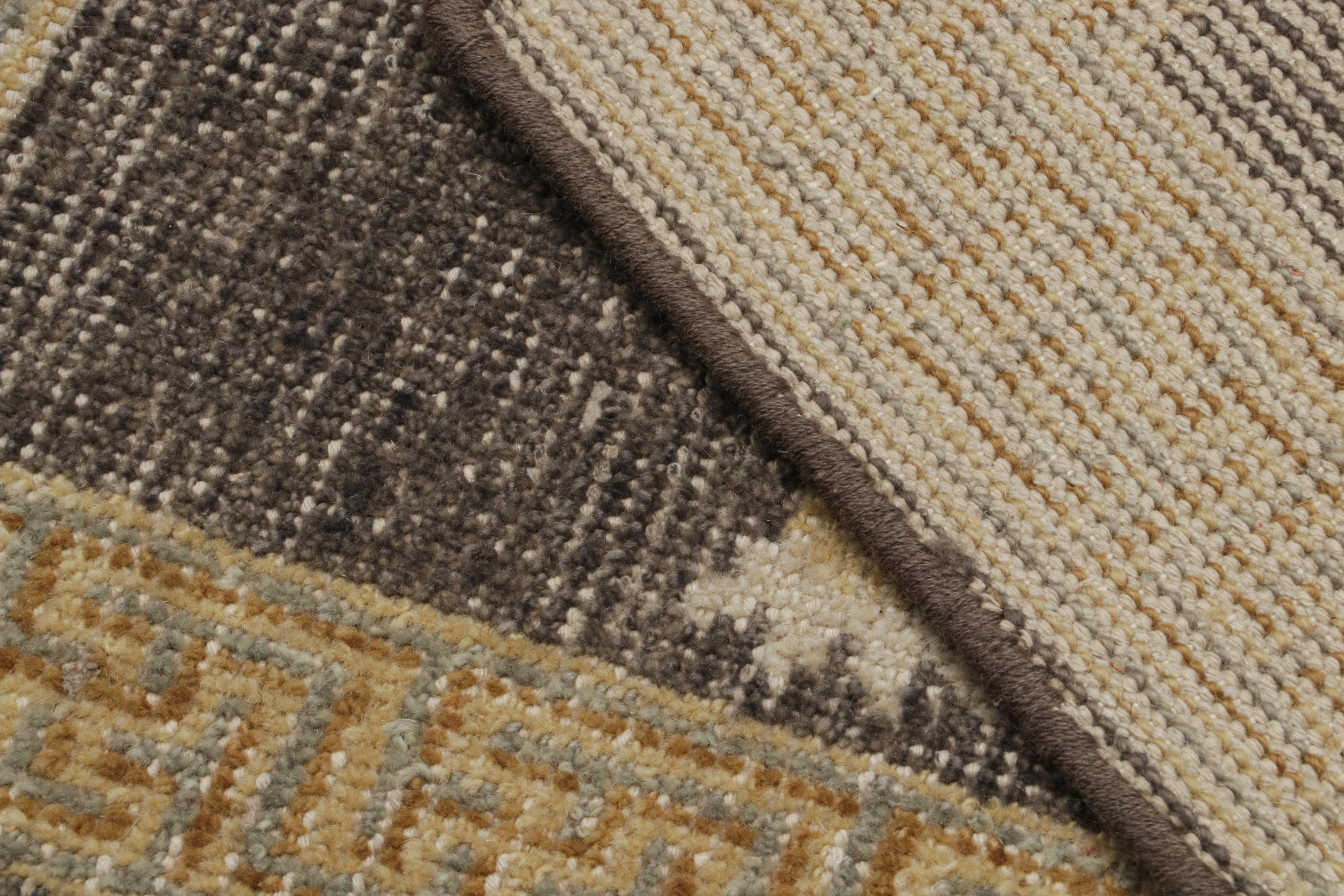 XXI secolo e contemporaneo Rug & Kilim - Tappeto pittorico moderno in pelle di tigre in grigio, beige e nero in vendita