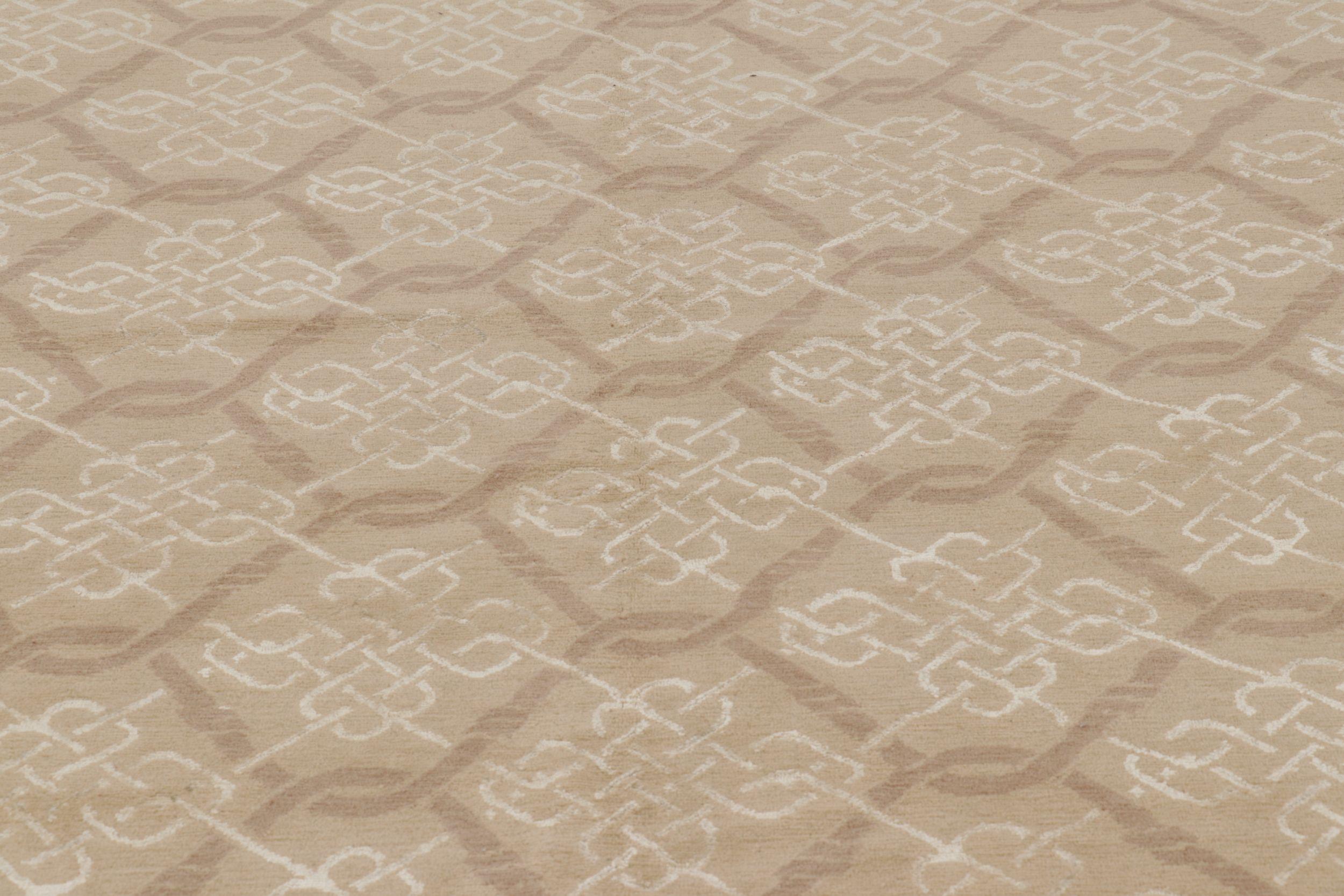 Dieser 9x11 große Teppich aus handgekn�üpfter Wolle und Seide in einer unserer luxuriösesten nepalesischen Florkonstruktionen ist die neueste Ergänzung der Modern Classics Collection'S von Rug & Kilim. 

Über das Design: 

Dieser Übergangsteppich ist