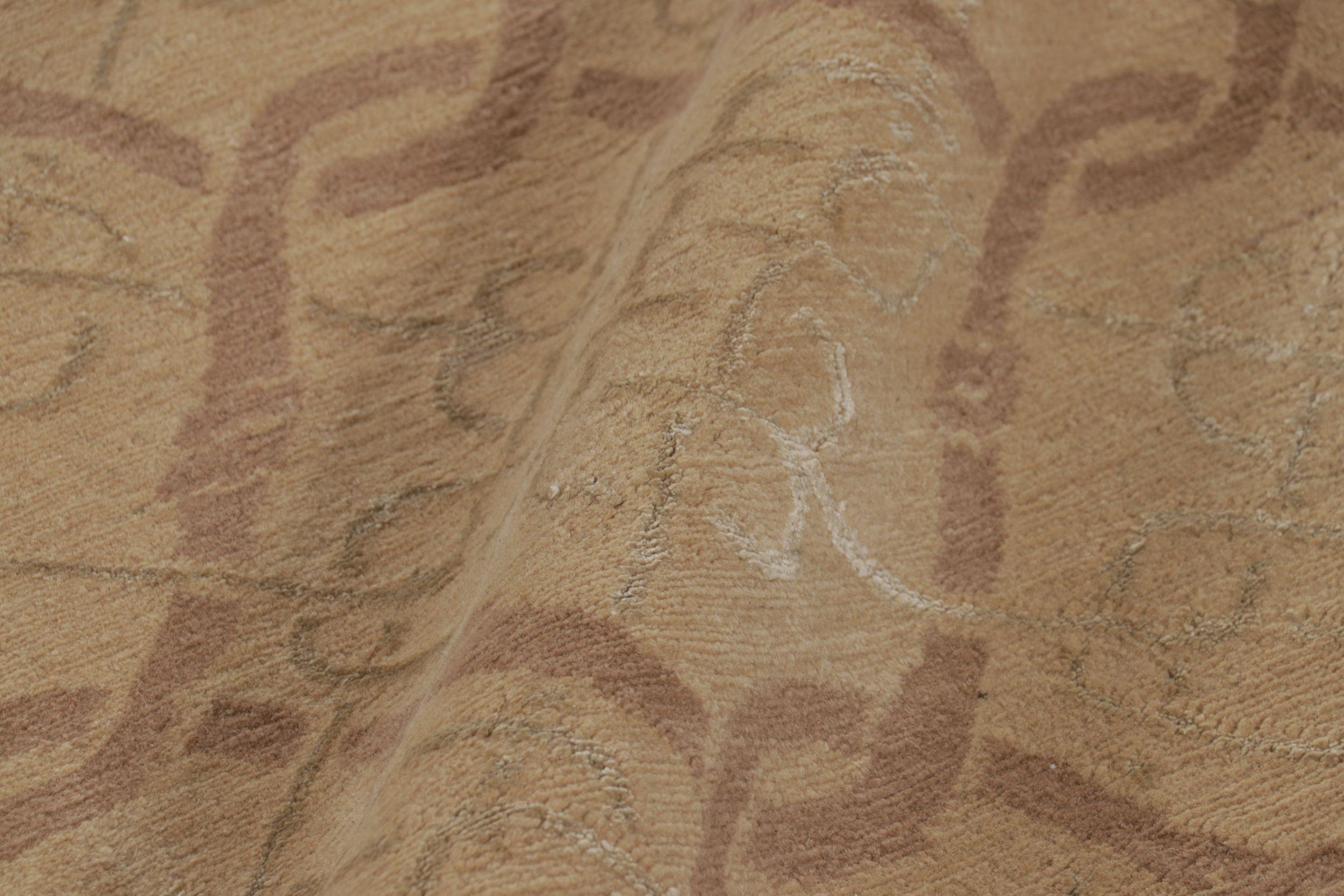 Rug & Kilim's Modern Transitional Geometric Beige-Brown Rug (Moderne) im Angebot