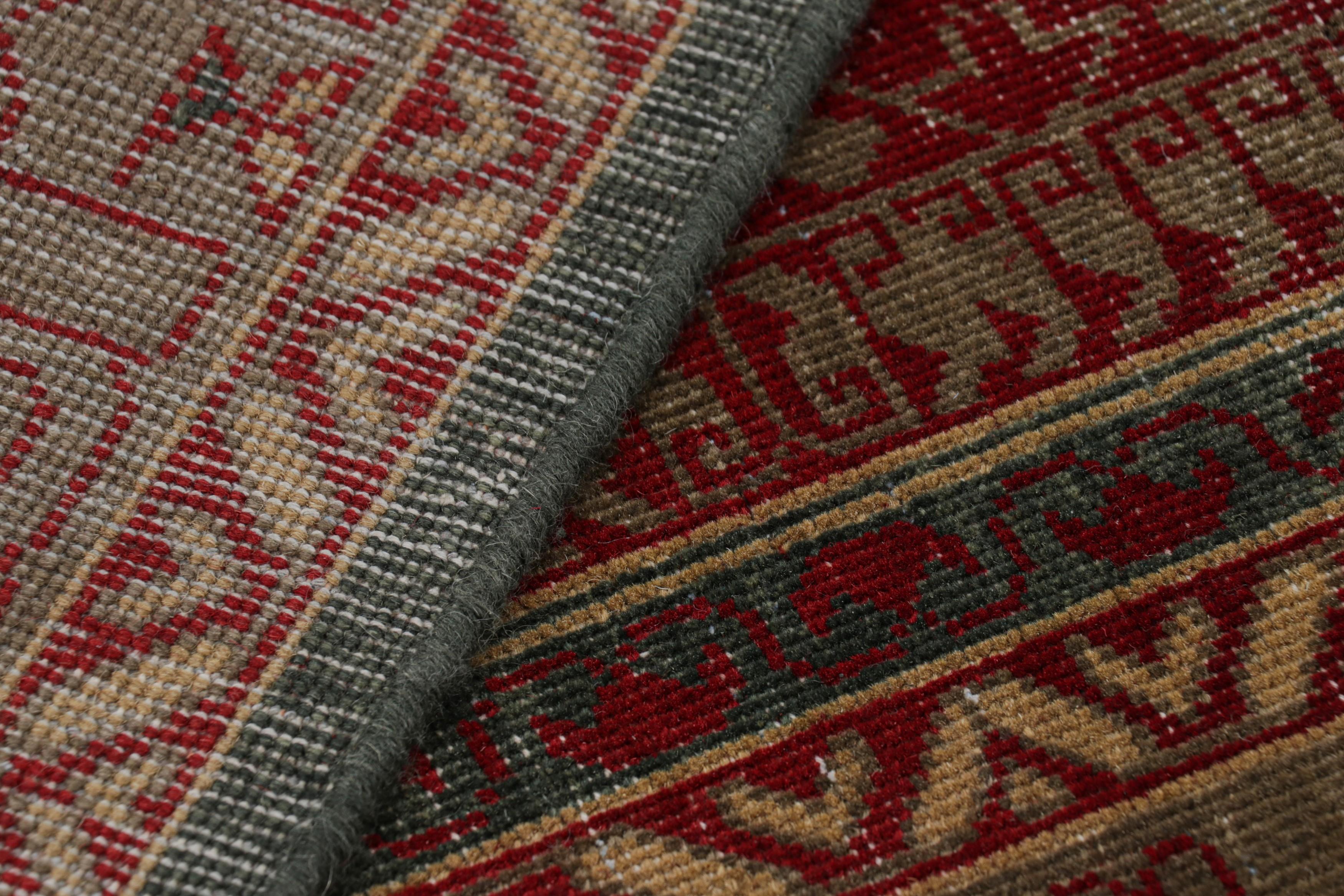 Rug & Kilim’s Mogul Style Rug in Teal and Red Medallion and Floral Patterns For Sale 1