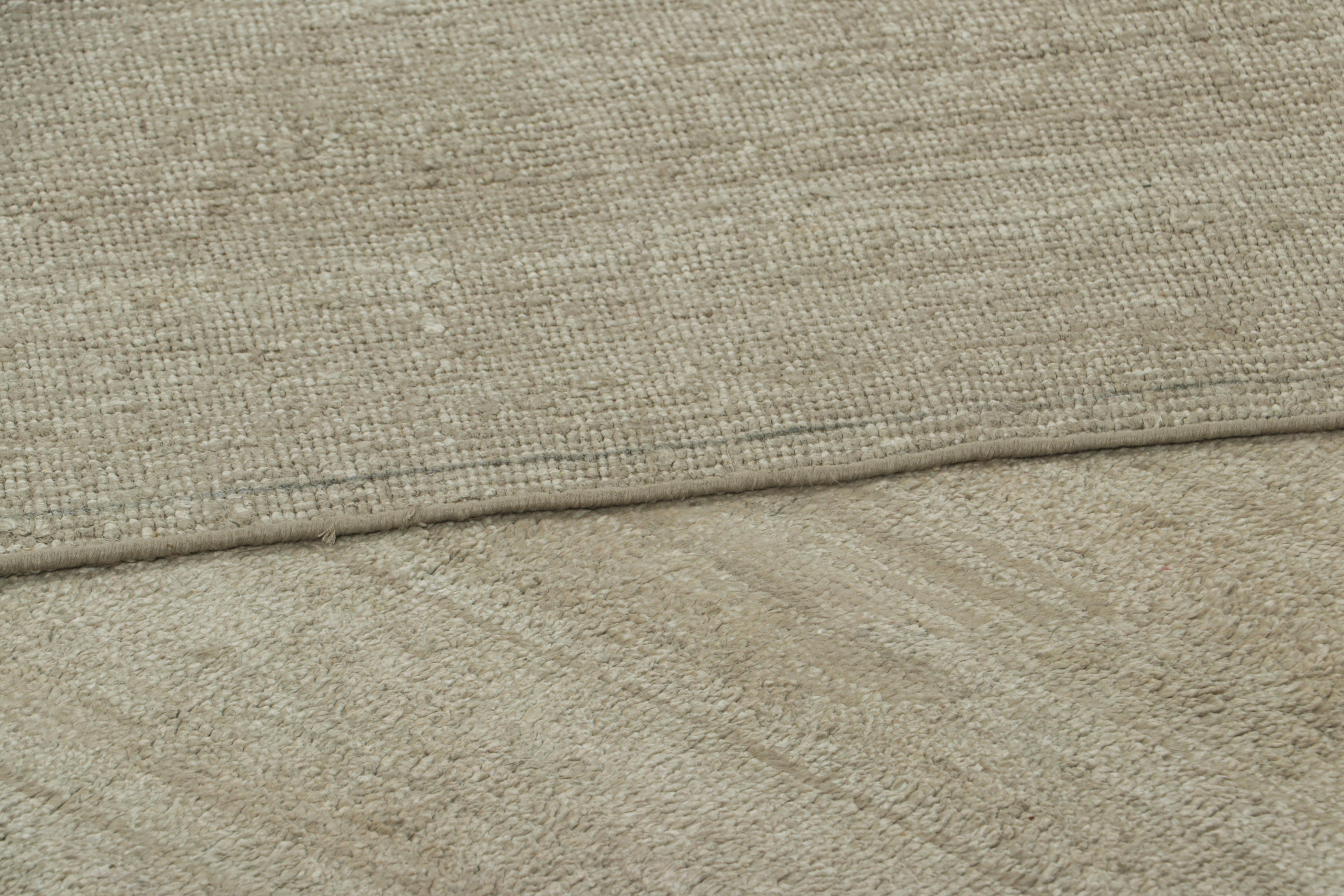 Contemporary Rug & Kilim’s Monochromatic Textural Rug in Green For Sale