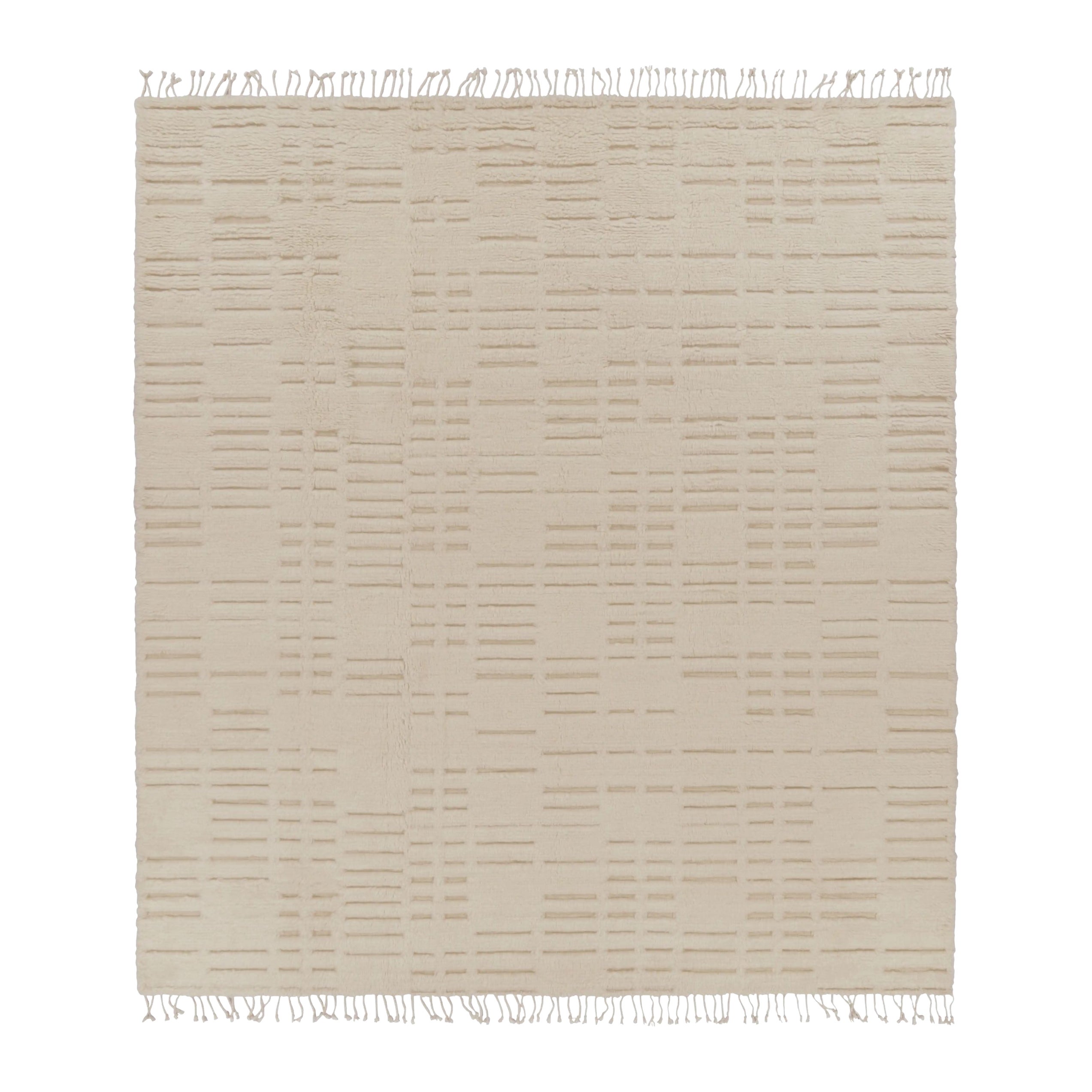 Rug & Kilim's Moroccan-Inspired Oversized Custom Rug Design, Lush White Pile (tapis blanc luxuriant)