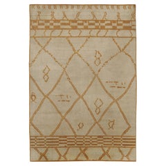 Rug & Kilim’s Moroccan-Inspired Rug, Beige with Primitivist Geometry in Rust