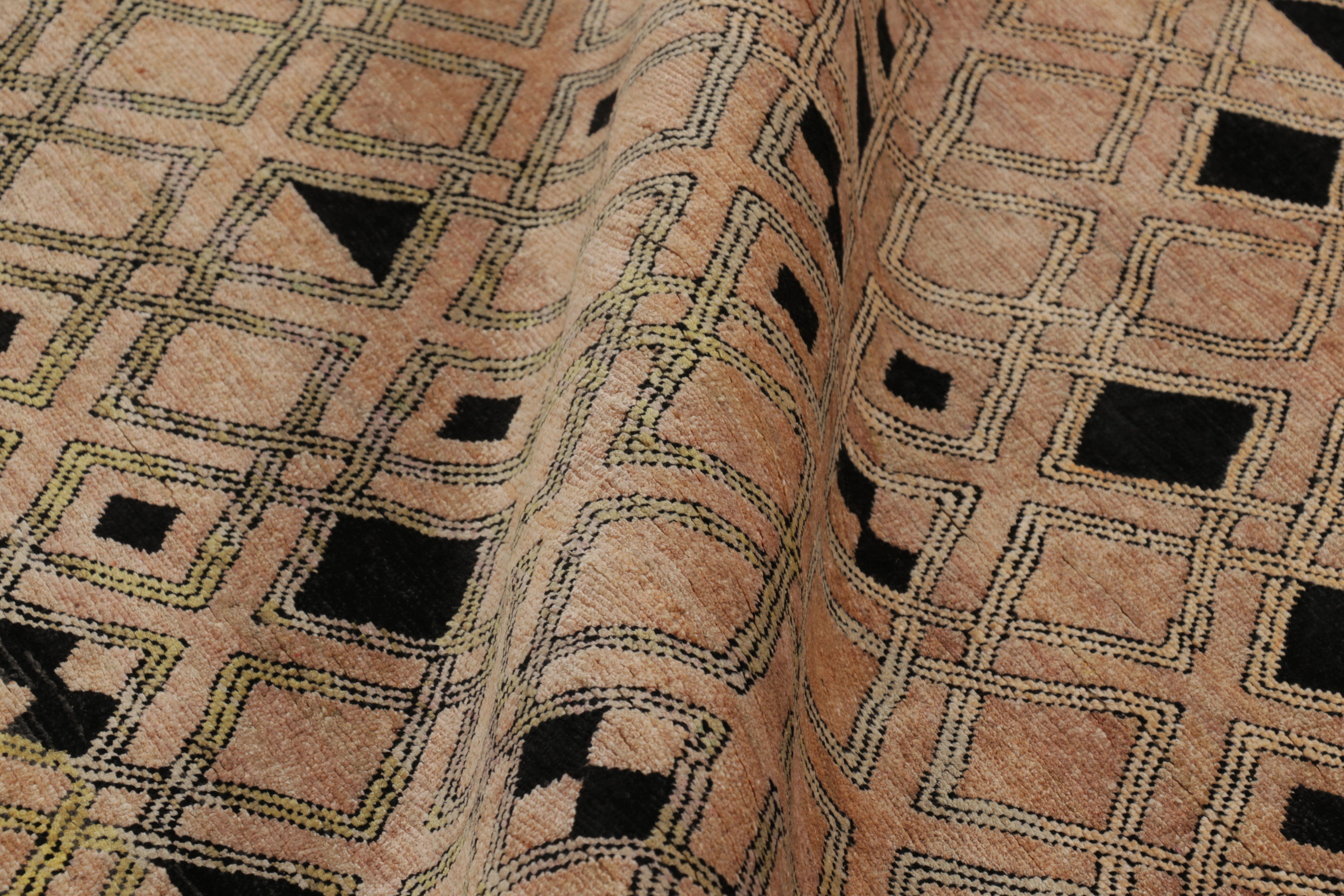 Contemporary Rug & Kilim's Moroccan-Inspired Rug in Deconstructed Diamond Geometric Pattern For Sale