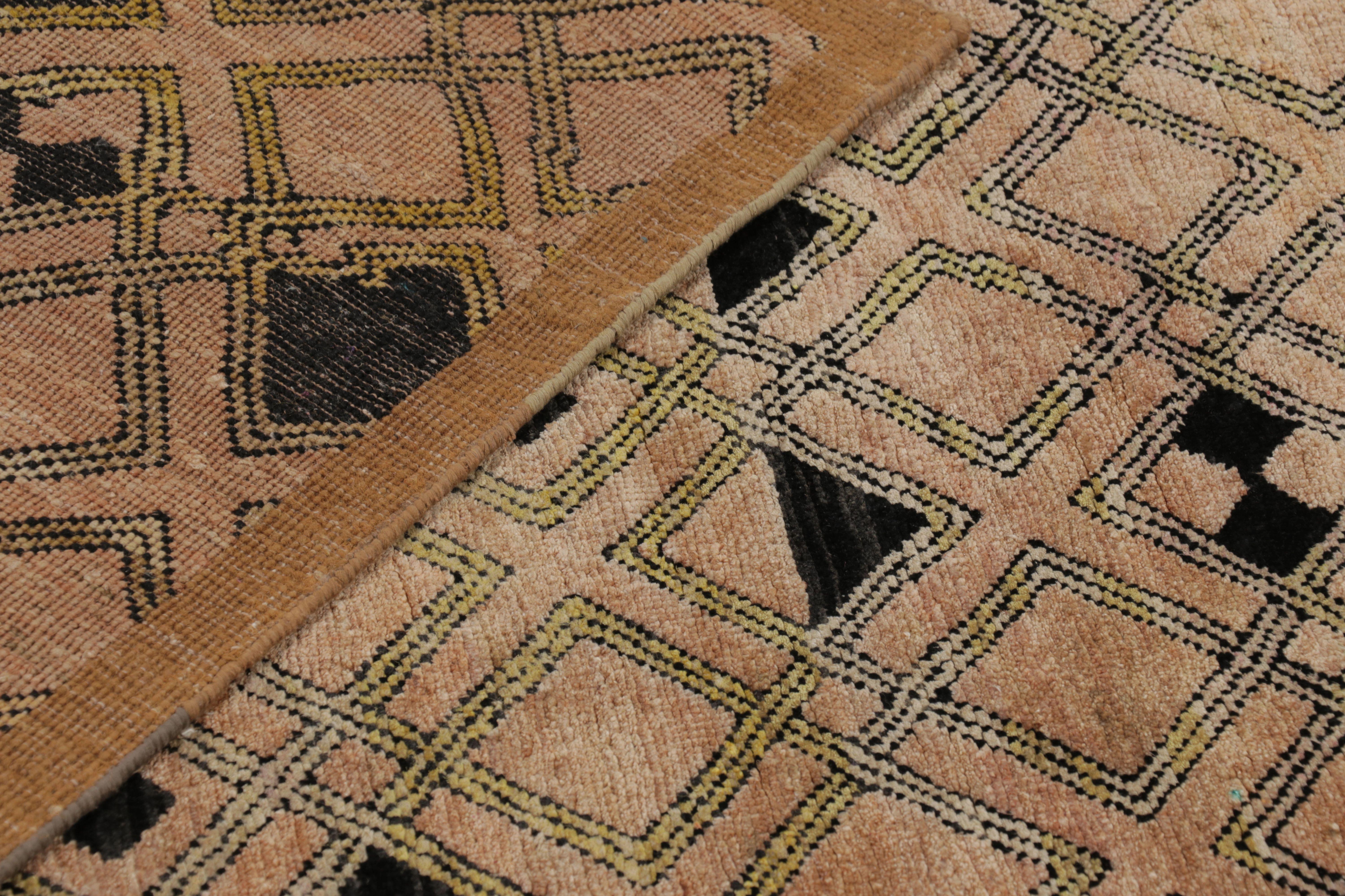 Wool Rug & Kilim's Moroccan-Inspired Rug in Deconstructed Diamond Geometric Pattern For Sale