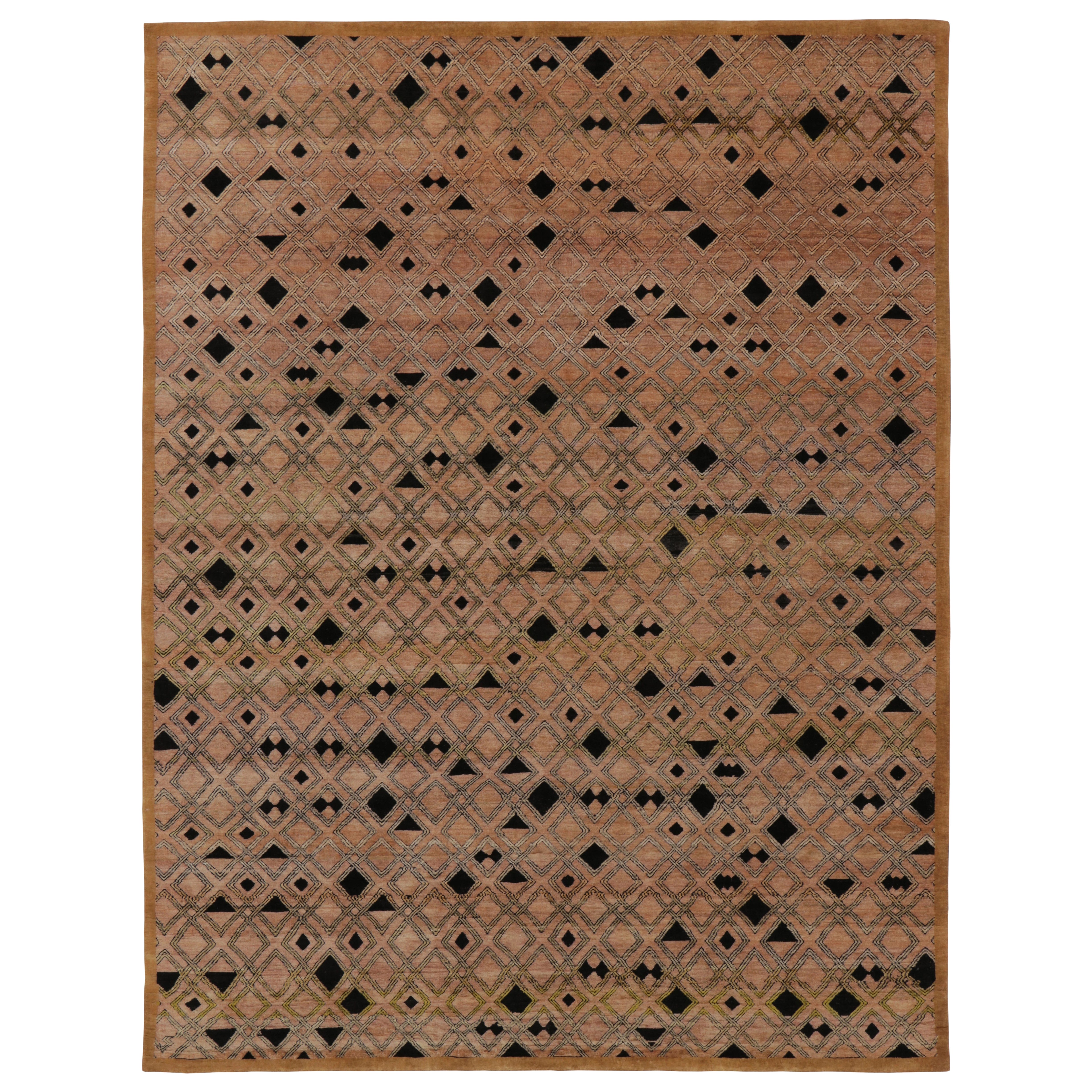 Rug & Kilim's Moroccan-Inspired Rug in Deconstructed Diamond Geometric Pattern For Sale