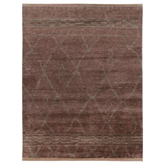 Marokkanisch inspirierter Teppich von Rug 
Kilim, mauve und grau mit Tribal-Gitter