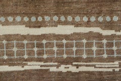 Rug & Kilim’s Moroccan-Inspired Rug, Rich Brown and Cream Primitivist Geometry