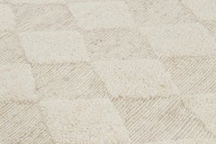 Rug & Kilim’s Moroccan Style Custom Rug Design with White Diamond Patterns