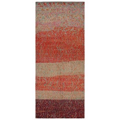 Rug & Kilim’s Moroccan Style Gallery Runner in Red with Geometric Patterns