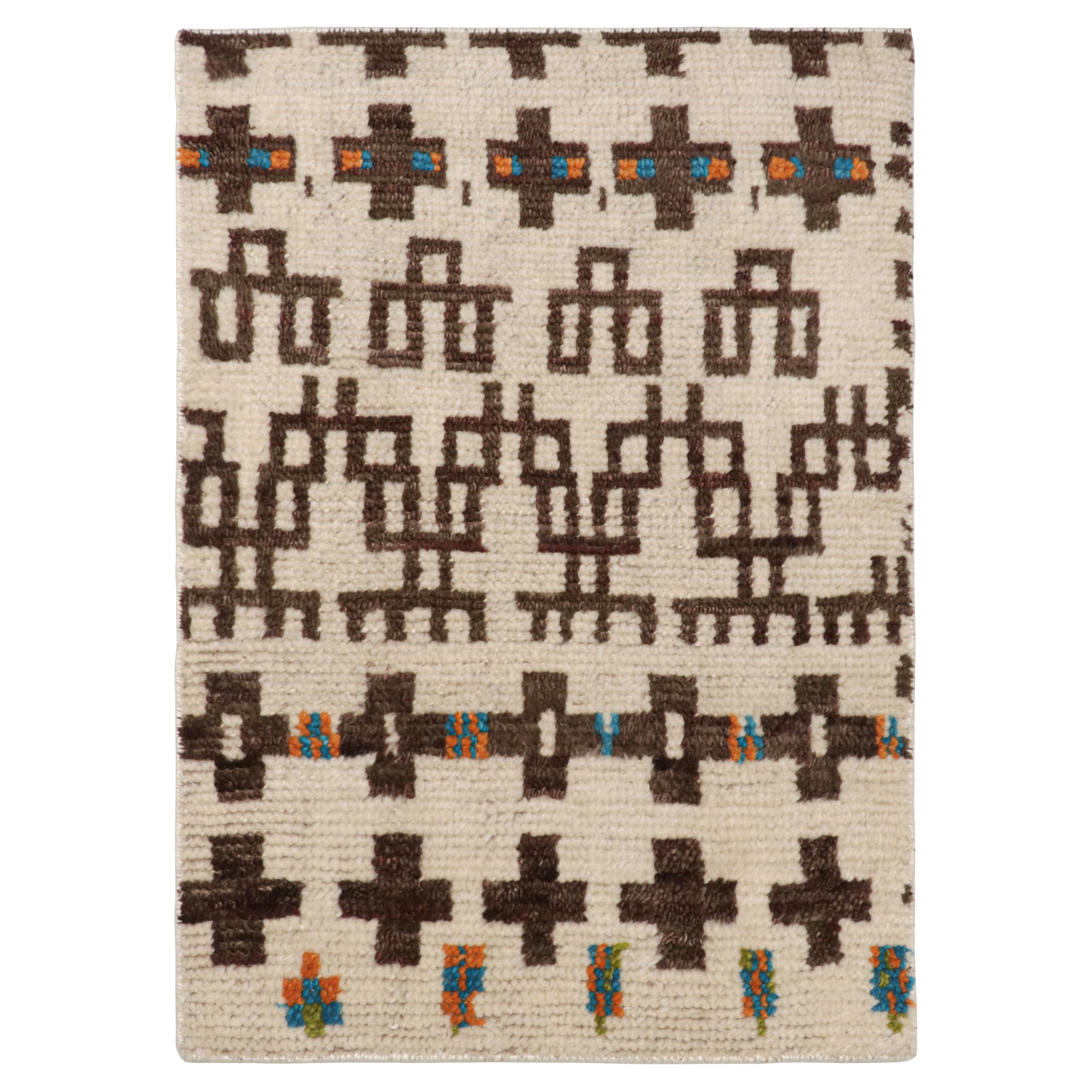 Rug & Kilim - Tappeto geometrico in stile marocchino in beige-marrone