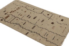 Tappeto in stile marocchino Rug & Kilim con motivo geometrico beige-marrone e nero