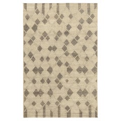 Tapis de style marocain de Rug & Kilim à motifs de losanges beige-brun