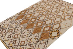 Rug & Kilim’s Moroccan Style Rug in Beige-Brown & Orange Geometric Patterns