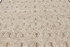Rug & Kilim's Marokkanischer Teppich in Beige-Braun mit geometrischen Mustern