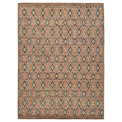 Alfombra de estilo marroquí Rug & Kilim en beige con motivos de rombos de colores