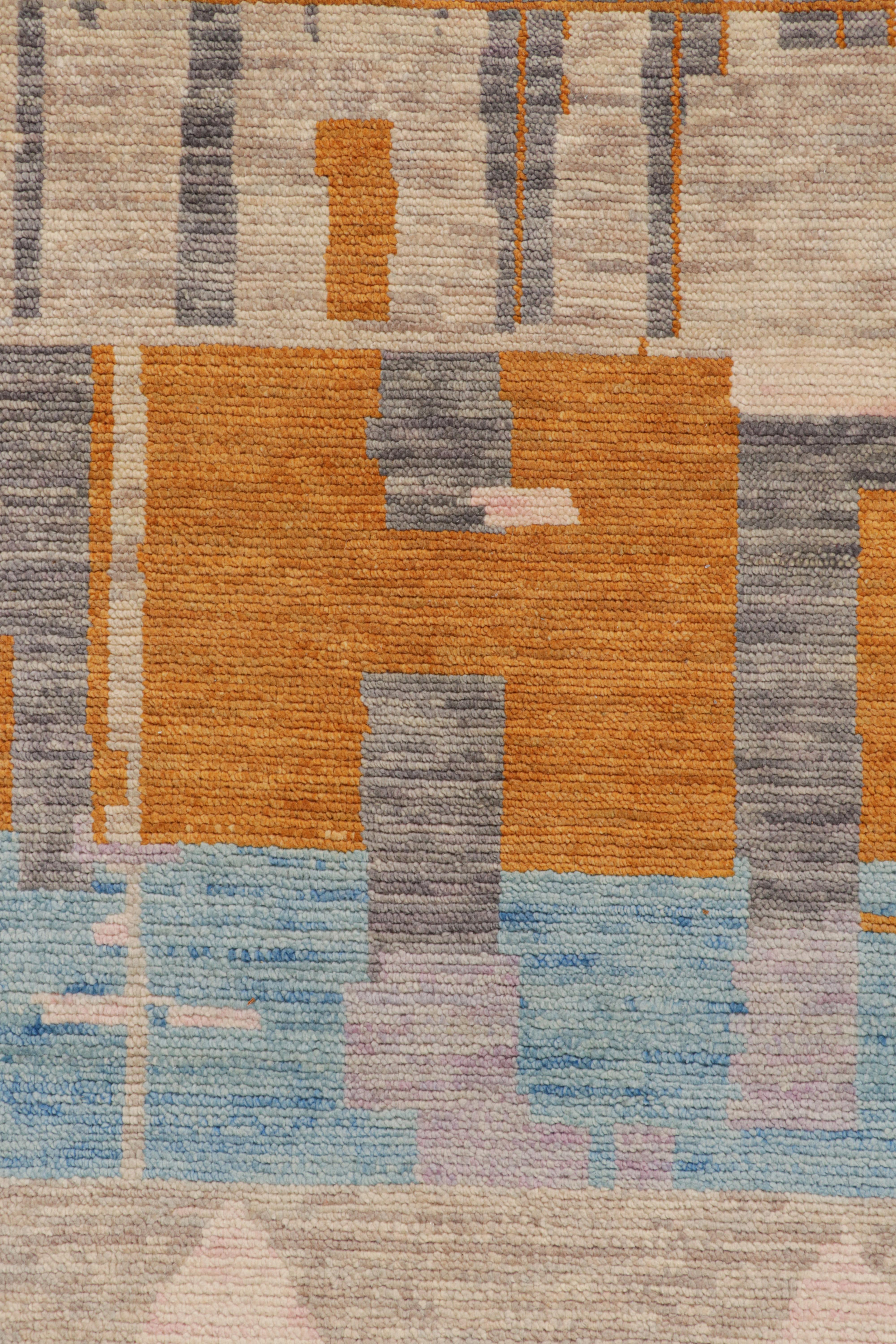 Rug & Kilim's Marokkanischer Teppich in Beige mit geometrischen Mustern (Stammeskunst) im Angebot