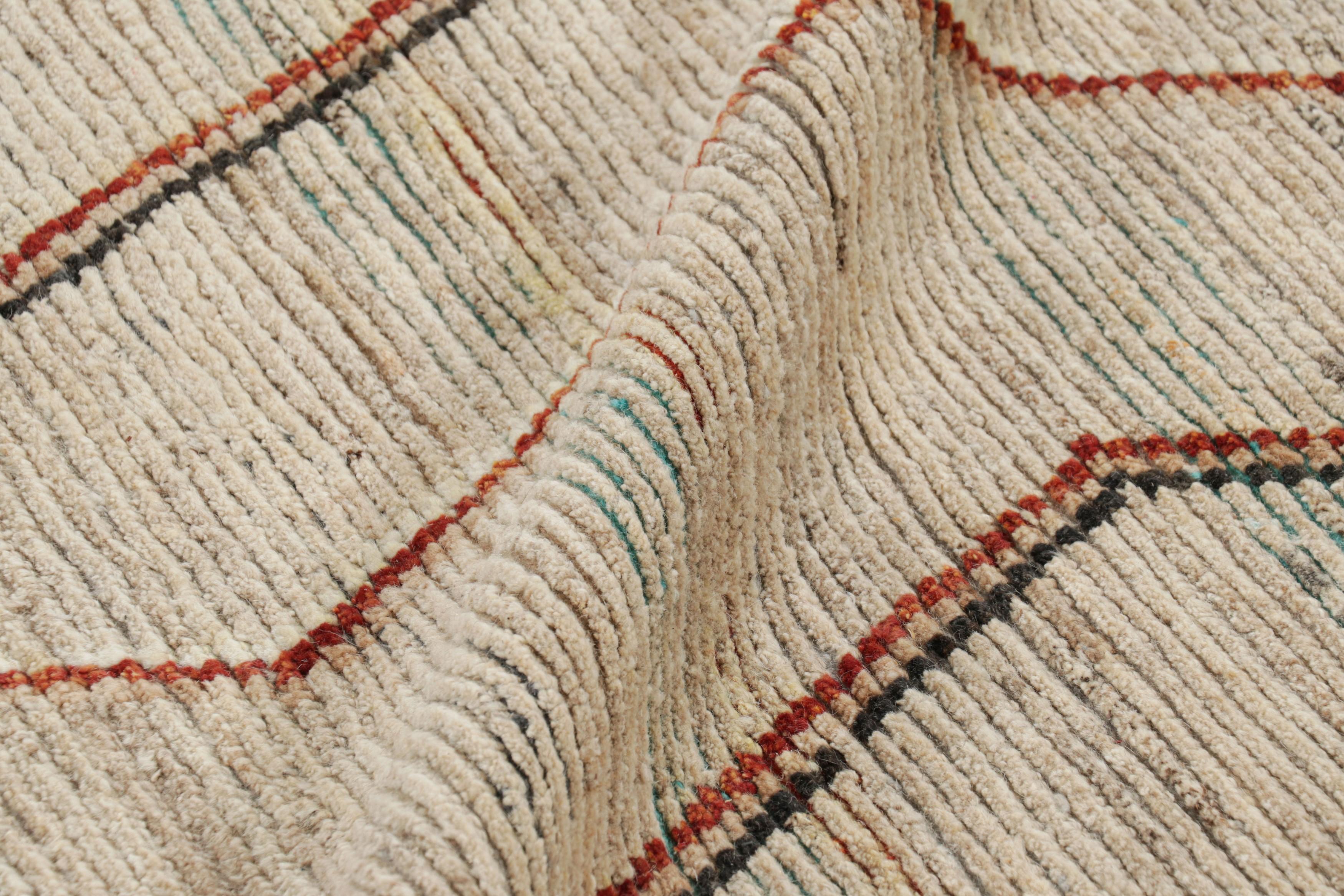 Alfombra de estilo marroquí Rug & Kilim en beige con motivos geométricos Lana en venta
